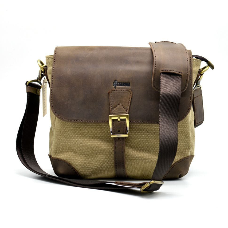 Сумка-месенжер чоловіча, парусина + шкіра RCs-1309-4lx TARWA, фото 1