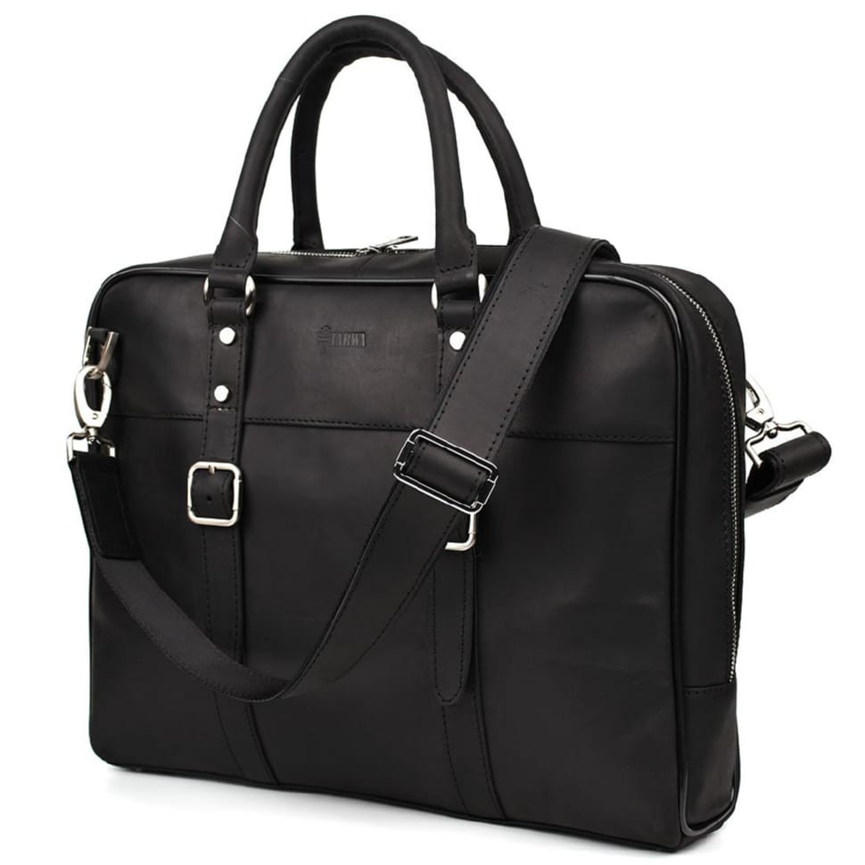 Ділова чоловіча сумка з ручками RA-4764-4lx TARWA чорний крейзі хорс, фото 1