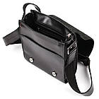 Чоловіча шкіряна сумка через плече ZA-30271-3md TARWA чорний глянець, фото 7