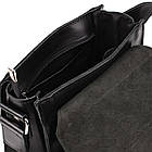 Чоловіча шкіряна сумка через плече ZA-30271-3md TARWA чорний глянець, фото 8