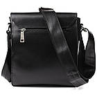 Чоловіча шкіряна сумка через плече ZA-30272-3md TARWA чорна, фото 6