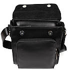 Чоловіча шкіряна сумка через плече ZA-30272-3md TARWA чорна, фото 7