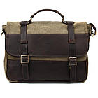 Чоловічий портфель із канвасу та шкіри наппа TARWA RCH-3920-3md, фото 8