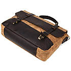 Чоловічий портфель із вощеного канвасу та шкіри наппа TARWA RCW-3920-3md, фото 6