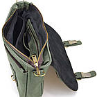 Чоловіча сумка-портфель на плече з ручкою TARWA RE-6008-3md зелена, фото 2