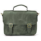 Чоловіча сумка-портфель на плече з ручкою TARWA RE-6008-3md зелена, фото 3