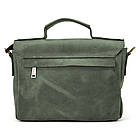 Чоловіча сумка-портфель на плече з ручкою TARWA RE-6008-3md зелена, фото 4