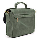 Чоловіча сумка-портфель на плече з ручкою TARWA RE-6008-3md зелена, фото 6