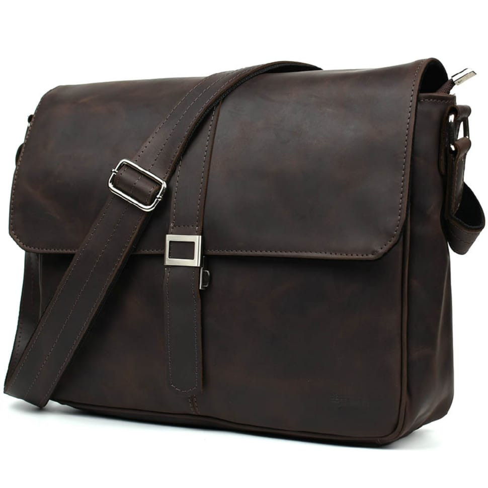 Чоловіча сумка через плече з коричневої крейзі хорс TARWA RC-1046-4lx, фото 1