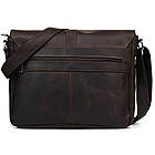 Чоловіча сумка через плече з коричневої крейзі хорс TARWA RC-1046-4lx, фото 4