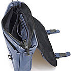 Чоловіча сумка-портфель на плече з ручкою TARWA RK-6008-3md синя, фото 2