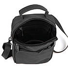 Сумка через плече з ручкою вертикальна TARWA RA-0120-4lx чорна крейзі хорс, фото 2