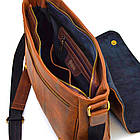 Чоловіча шкіряна сумка через плече з клапаном TARWA RB-1047-3md коньяк, фото 2