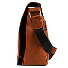 Чоловіча шкіряна сумка через плече з клапаном TARWA RB-1047-3md коньяк, фото 5