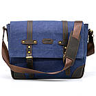 Сумка чоловіча через плече канвас + шкіра RK-3090-4lx TARWA, фото 3