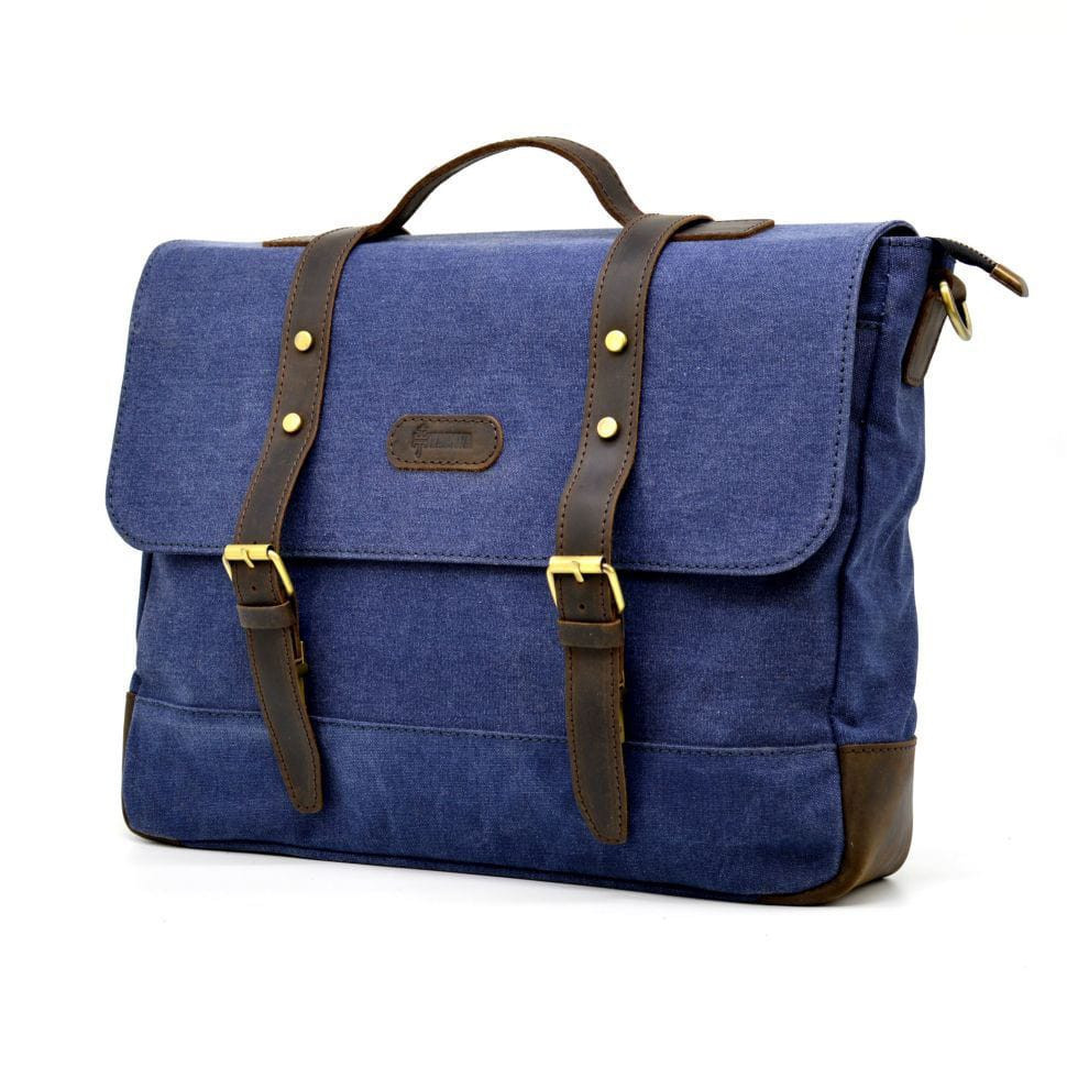 Чоловіча сумка-портфель із парусини та шкіри RKc-0001-4lx TARWA, фото 1