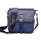 Сумка-месенджер через плече мікс тканини канваc і шкіри KKc-1309-4lx TARWA, фото 2