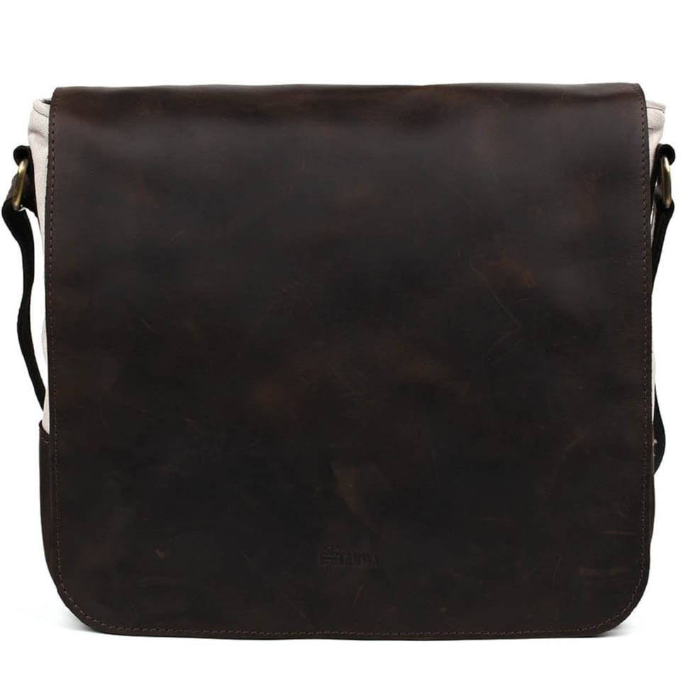 Сумка через плече розміру А4 із парусини та шкіри RCJ-6601-3md TARWA, фото 1