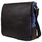 Сумка через плече розміру А4 із парусини та шкіри RCK-6601-3md TARWA, фото 6