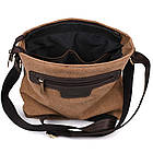 Сумка через плече в комбінації кавовий канвас і кінської шкіри RCc-0040-4lx TARWA, фото 2