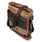 Сумка через плече в комбінації кавовий канвас і кінської шкіри RCc-0040-4lx TARWA, фото 7