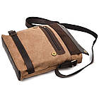 Сумка через плече в комбінації кавовий канвас і кінської шкіри RCc-0040-4lx TARWA, фото 8