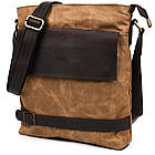 Сумка через плече в комбінації вощений канвас і кінської шкіри RCw-0040-4lx TARWA, фото 3