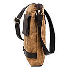 Сумка через плече в комбінації вощений канвас і кінської шкіри RCw-0040-4lx TARWA, фото 5