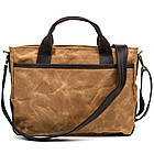 Чоловіча сумка з вощеного канвасу та кінської шкіри TARWA RCw-3990-3md, фото 4