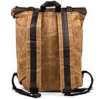 Рюкзак із кінської шкіри та вощеного канваса рол-ап TARWA RCw-5191-3md, фото 2