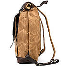 Рюкзак із кінської шкіри та вощеного канваса рол-ап TARWA RCw-5191-3md, фото 9