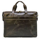 Шкіряна тонка сумка для ноутбука GC-0042-4lx коричнева від TARWA, фото 4