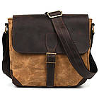 Сумка-месіжер через плече чоловіча, водостійкий канвас і шкіра RCw-1309-4lx TARWA, фото 3