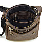 Чоловіча шкіряна сумка A5 через плече RC-1301-3md TARWA з клапаном коричнева, фото 2