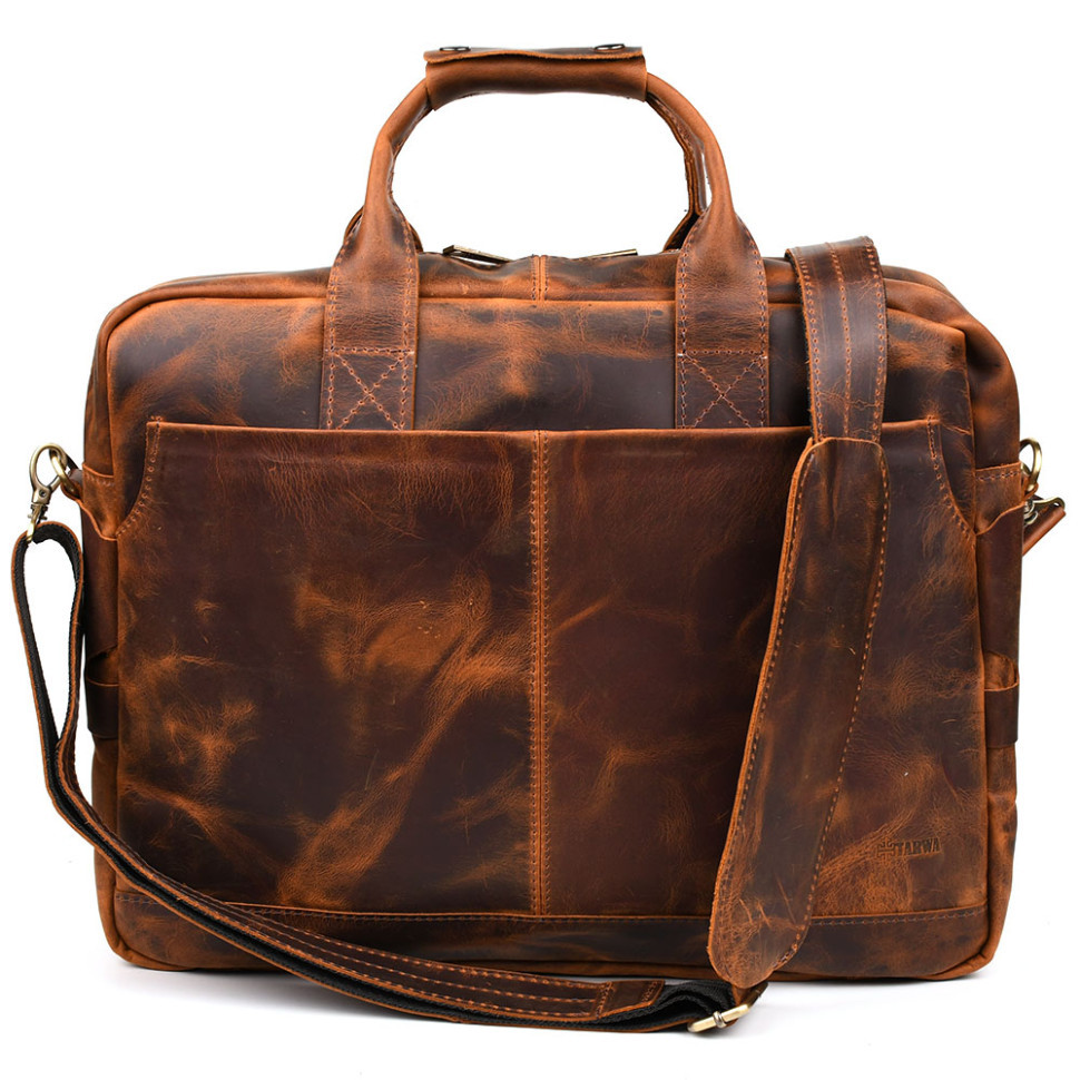 Чоловіча сумка для ноутбука 17" з натуральної шкіри RY-1019-3md від TARWA, фото 1