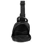 Рюкзак слінг шкіряний об'ємний з кишенями TARWA FA-6010-3md чорний флотар, фото 6