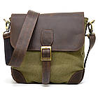 Месенджер через плече мікс шкіри та тканини канваc RHc-1309-4lx TARWA, фото 2