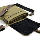 Месенджер через плече мікс шкіри та тканини канваc RHc-1309-4lx TARWA, фото 4