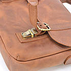 Чоловіча сумка-портфель на плече з ручкою TARWA RB-6008-3md коньячна, фото 8