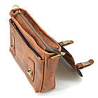 Чоловіча сумка-портфель на плече з ручкою TARWA RB-6008-3md коньячна, фото 9