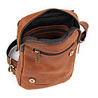 Рюкзак шкіряний слінг на одне плече RB-6403-4lx TARWA коньячний крейзі хорс, фото 2