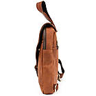 Рюкзак шкіряний слінг на одне плече RB-6403-4lx TARWA коньячний крейзі хорс, фото 5