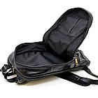 Чоловічий шкіряний рюкзак TARWA GA-7340-3md чорний, фото 3