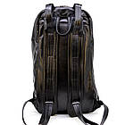 Чоловічий шкіряний рюкзак TARWA GA-7340-3md чорний, фото 6