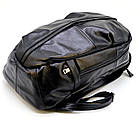 Чоловічий шкіряний рюкзак TARWA GA-7340-3md чорний, фото 8