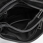 Чоловіча шкіряна сумка через плече планшет месенджер із натуральної шкіри чорна 25*24*5 см, фото 5