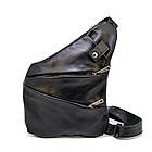 Чоловіча сумка-слінг через плече GA-6402-3md чорна бренд TARWA, фото 2