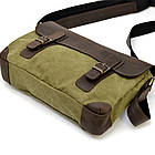 Чоловіча сумка через плече зі шкіри та канвас CH-6002-3md TARWA, фото 5
