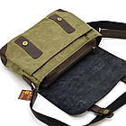 Чоловіча сумка через плече зі шкіри та канвас CH-6002-3md TARWA, фото 6