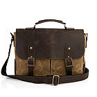 Чоловіча сумка-портфель водостійкий канвас і шкіра RSw-3960-3md TARWA, фото 2